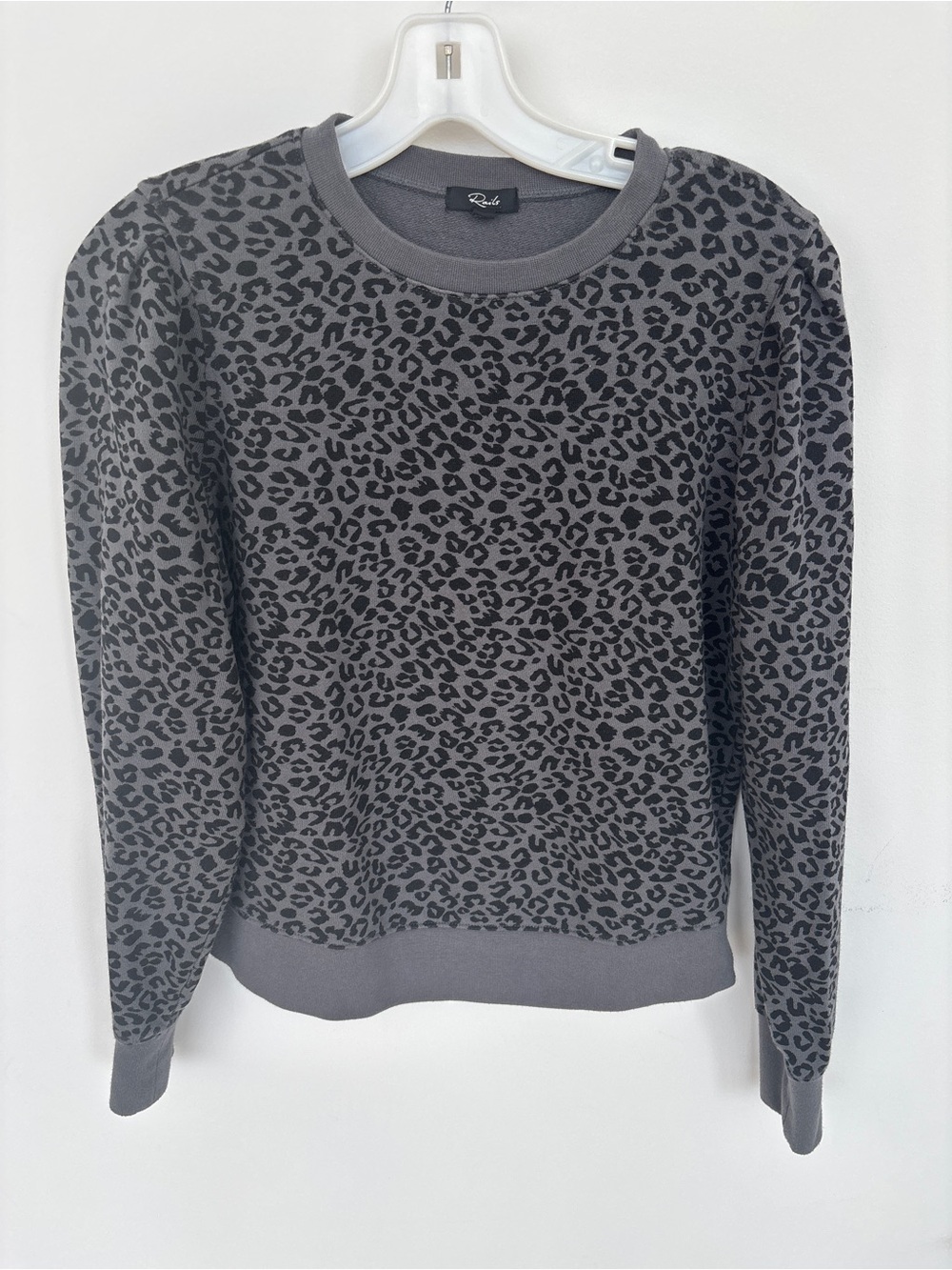 Rails Marcie Gray Cheetah Sweatshirt - Extra Small